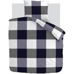 Cotton Rich Collection - Dekbedovertrek - Swedish Blocks - 240x200/220 - 2 Kussenslopen Van 60x70 cm - Blauw