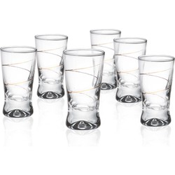 Glasmark Shotglaasjes - 12x - gold collection - 25 ml - glas - borrelglazen - Shotglazen
