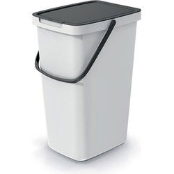 Keden GFT of rest afvalbak - creme wit - 20L - afsluitbaar - 23 x 29 x 45 cm - klepje/hengsel - Prullenbakken