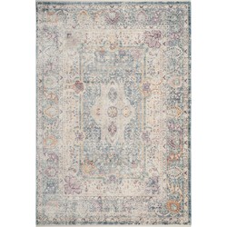 Safavieh Traditional Indoor Woven Area Rug, Illusion Collection, ILL704, in Teal & Cream, 152 X 244 cm