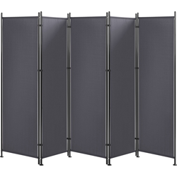 NARNI - Kamerscherm - Donkergrijs - 270 x 170 cm - Polyester