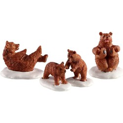 Bear family snow day, set of 4 - LEMAX