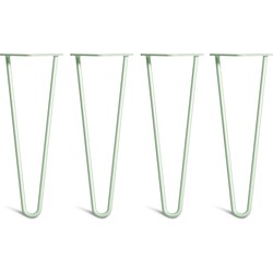 The Hairpin Leg Co. - Hairpin Legs - Salontafel - 35cm - 10mm - Salontafelpoten - 2 staven - Pastelgroen