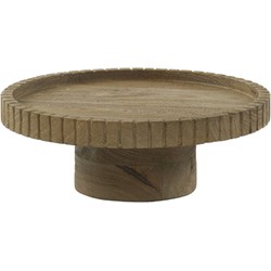 Light&living Schaal op voet Ø28x10 cm CALETA hout mat bruin