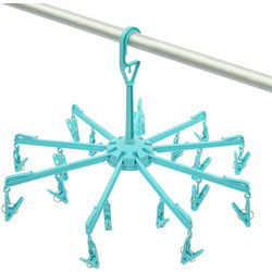 Droogcarrousel - blauw - droogmolen - 18 knijpers - 48 cm - Hangdroogrek
