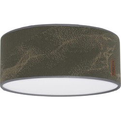 Baby's Only Gebreide Plafondlamp babykamer - Plafonnière Marble - Khaki/Olive - Ø35 cm - Inclusief pendel - E27 fitting - 13 watt