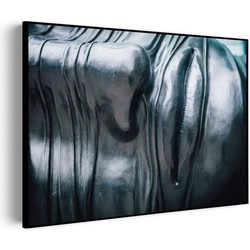 Muurwerken Akoestisch Schilderij - Het Zilvere Hoofd - Geluidsdempend Wandpaneel - Wanddecoratie - Geluidsisolatie - PRO (AW 0.90) XL (120x86)