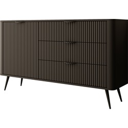 Meubella Dressoir Lima - Zwart - 138 cm