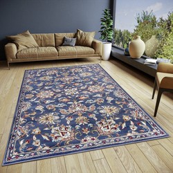 Klassiek vloerkleed - Caracci Blauw / Multi - 80 X 240 CM
