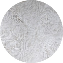 PTMD Wiktor White MDF round wallpanel swirl carved L