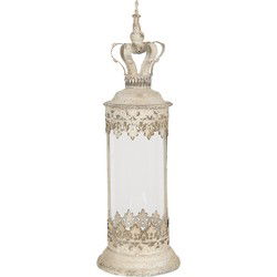 Clayre & Eef Lantaarn Ø 17x55 cm Beige IJzer