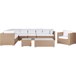 Beliani XXL - Loungeset-Beige-PE rotan