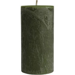 PTMD Kaars New Rustic Outdoor - 15x15x30 cm - Parrafin - Olijf