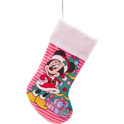 Kerstsok minnie met kerstboom l48cm