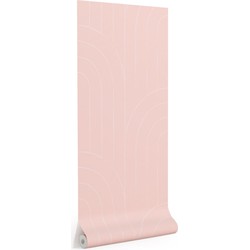 Kave Home - Arcadia behang met roze bogen 10 x 0,53 m FSC MIX Credit