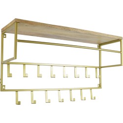 LOFT42 Petri Kapstok - 15 haken - Metaal - Goud - 100x57x30