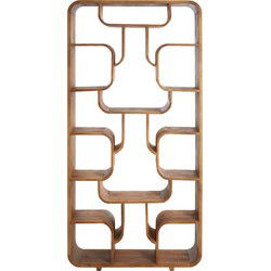 Light&living Kast open 100x30x200 cm LABARE licht bruin