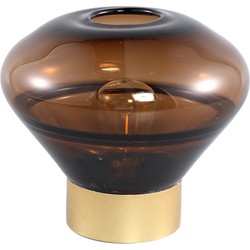 PTMD Akahi Brown glass LED lamp round