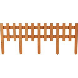 Urban Living borderrand/kantopsluiting met pinnen - onbehandeld hout - 60 x H25 cm - Tuinhekjes