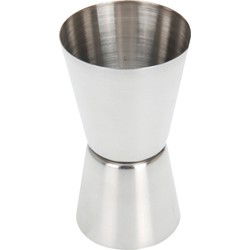 Cocktail/bar maatje - 2-in-1 - RVS - 15/30 ml - jigger maatbeker - Maatbekers