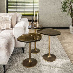 Hoyz Collection - Bijzettafel Eclipse M - Goud Antiek Finish