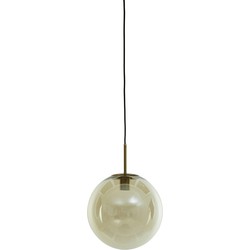 Light&living Hanglamp Ø30 cm MEDINA antiek brons+glas amber