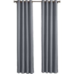 Larson - Luxe hotel blackout gordijn - met ringen - 1.5m x 2.5m - Lichtgrijs