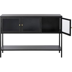 Dressoir Zwart Metaal - 3-Vakken - 131,8x40x88cm -  Carmel
