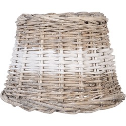 Clayre & Eef Lampenkap  Ø 20x15 cm Beige Rotan Rond Rieten Lampenkap