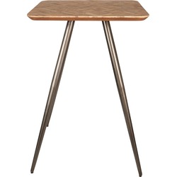PTMD Fieron Natural wooden bar table square