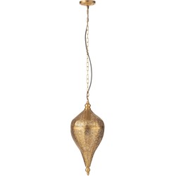 J-line - Hangende Lamp Druppel Metaal Goud Small - 23x23x53cm