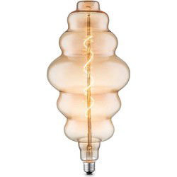Edison Vintage LED filament lichtbron Spiraal - Amber - 18/18/38cm - geschikt voor E27 fitting - Dimbaar - 4W 280lm 2700K - warm wit licht