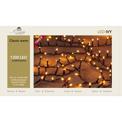 LED classic Ivy 1200 LED / 26 meter zwart met timer - Anna's Collection