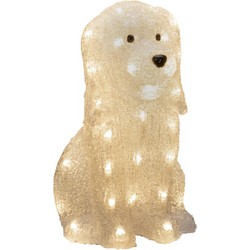 LED Kerstfiguur acryl zittende hond