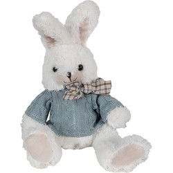 Clayre & Eef Knuffel Konijn Wit Pluche