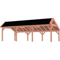 Trendhout douglas kapschuur De Stee, 900 x 425 cm