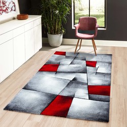 Kristal Modern Rood vloerkleed - 200 X 290 CM