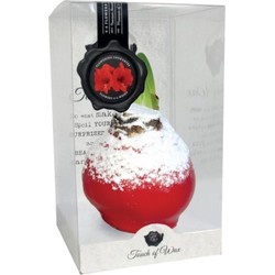 Bloembol Rode Amaryllis Wax kaarsvet Snow Rood cadeauverpakking 'Plastic' Kebol