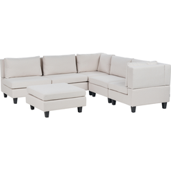 Beliani FEVIK - Modulaire Sofa-Beige-Polyester