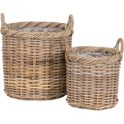 Gili Basket - 2 Round baskets with plastic inside
