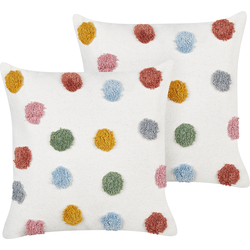WALLFLOWER - Sierkussen set van 2 - Meerkleurig - 45 x 45 cm - Katoen