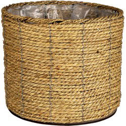 Clayre & Eef Bloempot Ø 30x23 cm Bruin Zeegras