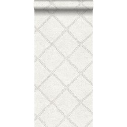 ESTAhome behang oosters berber tapijt licht warm grijs en wit