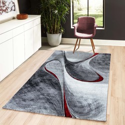 Kristal Modern Rood vloerkleed - 200 X 290 CM