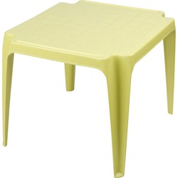 Sunnydays Kindertafel - groen - kunststof - buiten/binnen - L56 x B51 x H44 cm - Bijzettafels - Bijzettafels