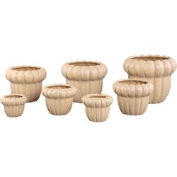 PTMD Bloempot Samaran - 25x25x21 cm - Keramiek - Creme
