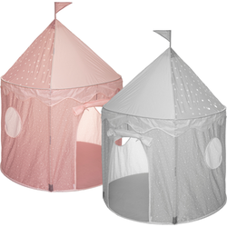 MISOU Kinder Speeltent - Tipi Tent - Kinderen - Jongens - Meisjes - Pop up - Grijs - Roze