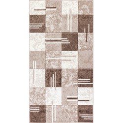 Modern Scandinavisch Tapijt ZANE - Beige/Bruin - 80x150 cm 