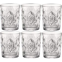 Bormioli Rocco Whiskeyglazen - 6x stuks - glas - 390 ml - gedecoreerd - Whiskeyglazen