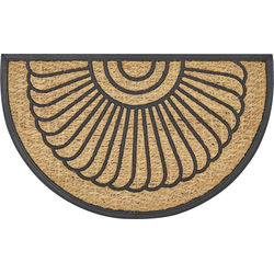 KORYAK - Deurmat - Natuurlijk/Zwart - 45 x 75 cm - Polyester